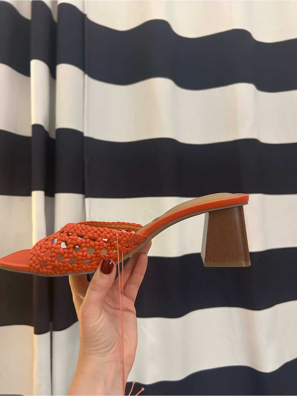 Square Toe Block Heel Mule Sandals